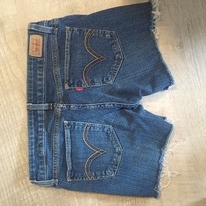 Levi's too superlow 524 jeans shorts cut offs size 5